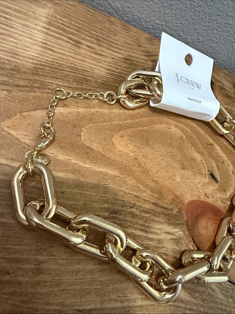 J.Crew gold-tone chunky chain necklace; NEW! - Picture 5 of 9